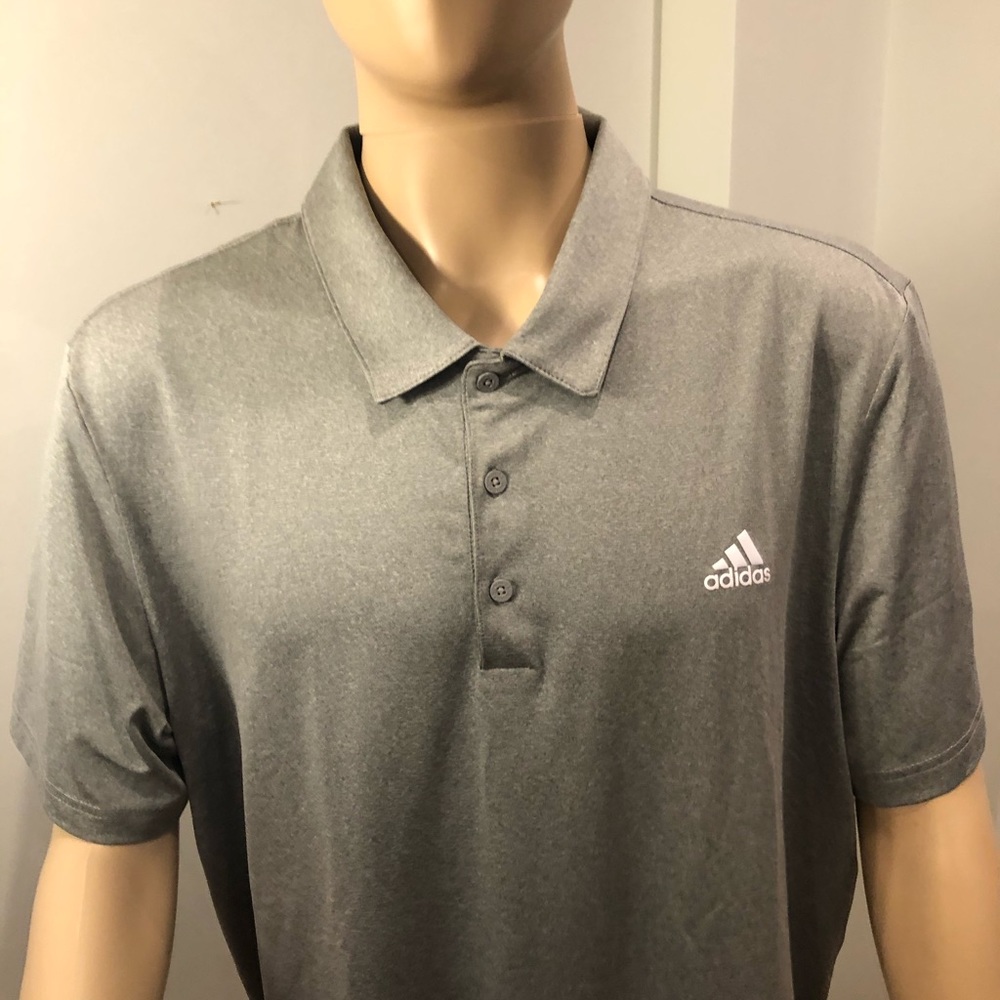 Adidas Golf Polo Heather Grey Sz XL